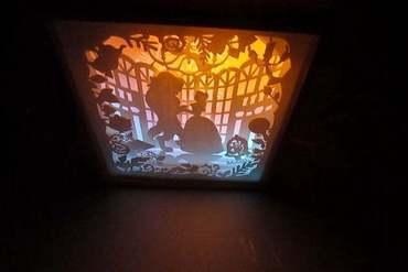 bella bestia lampada lightbox per tuo casa 3d print model - Mito3D