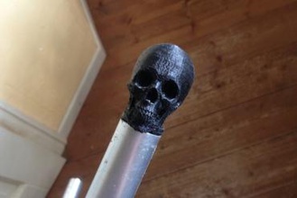 bicycle handlebar endcap skull your home accesoires bike 3d print model - Mito3D