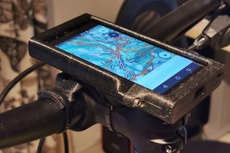 bicycle navigation maker diy phone holder 3d print model - Mito3D