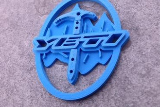 bike brand keychain yeti gadget 3d print model - Mito3D