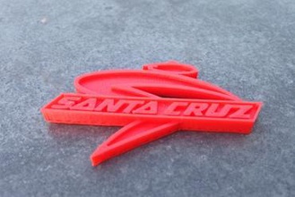 Fahrrad Schlüsselanhänger santacruz-logo gadget 3d print model - Mito3D