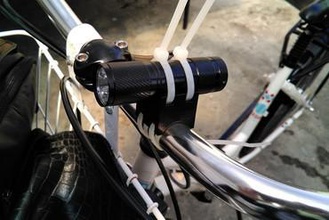bike mount regular flashlight gadget bicycle accessory cyclehack lisboa lisbon 3d print model - Mito3D