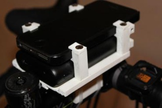 bike phone battery holder gadget 3d print model - Mito3D