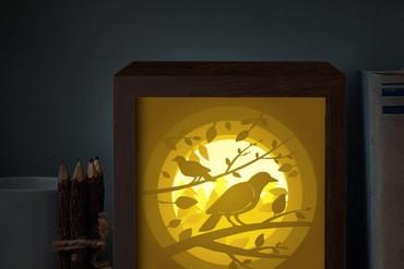 oiseau boite lumière Accueil maison pájaro lampe Lampara 3d print model - Mito3D