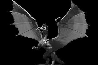 black dragon updated Miniatures 3d print model - Mito3D