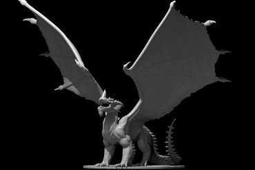 blue dragon updated Miniatures dnd 3D print model - Mito3D