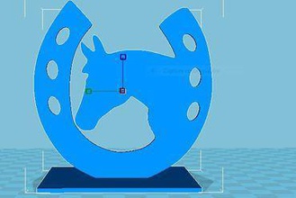 bookend horseshoes style book hold shelf horse 3d print model - Mito3D