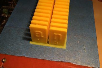 alfabeto braille telhas educação openscad paramétrico letras 3d print model - Mito3D