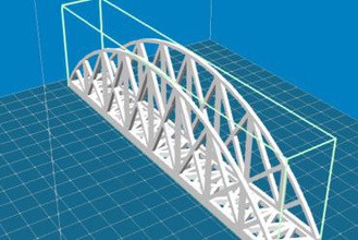puente del tren n escala las miniaturas 3d print model - Mito3D
