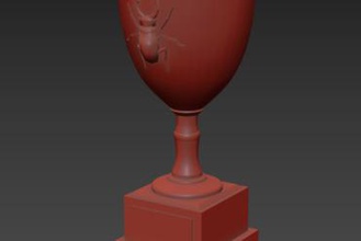 bug hunter cup trophy art 3d print model - Mito3D