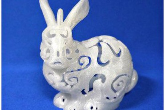 bunny lamps carved your home lamp meshmixer rabbit 3d print model - Mito3D