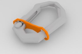 cabiner key ring retainer gadget carabiner keys clip heated bend 3d print model - Mito3D