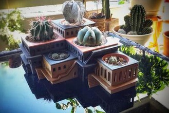cactushotel votre maison la jardinière plantes de l'usine d'intérieur les planteurs topf pflanzen cactus modulaire 3d print model - Mito3D