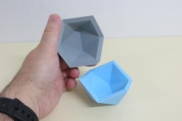 caja icosa drika Bildung matem Ticas Polyeder Ikosaeder 3d print model - Mito3D