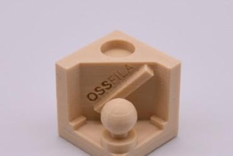 étalonnage bloquer ossfila 3d imprimante pièces améliorations 3dshpere 3dprinter calibrationcube 3dhole 3dtrough 3dprint 3d print model - Mito3D