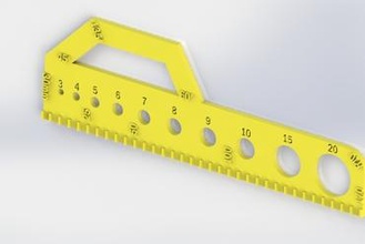 calibration ruler hole size checker 3d printer parts enhancements calibrate scale 3d print model - Mito3D