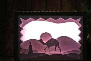 chameau désert boite lumière Accueil maison Lampara lampe 3d print model - Mito3D