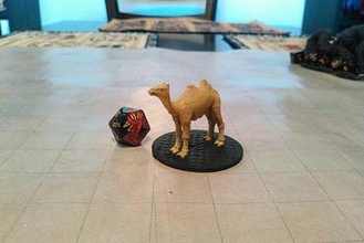 cammello tavolo di gioco miniature deserto da dungeons dragons & dnd d&d rpg animale bestia 3d print model - Mito3D