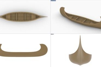 canoe design Toys 3d print model - Mito3D