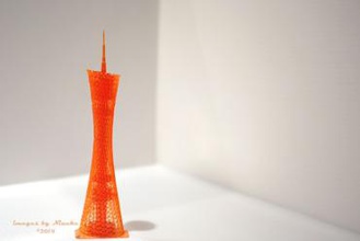 canton tower inner building miniatures 3d print model - Mito3D
