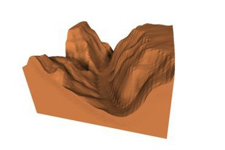 canyon-Täler Bildung e3d+vet canyon Tal 3d print model - Mito3D
