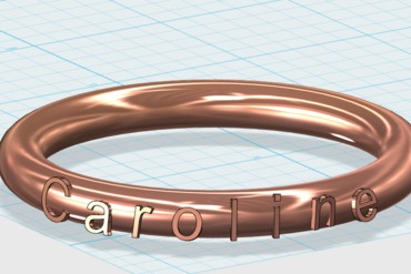 carolines bracelet de la mode 3D print model - Mito3D