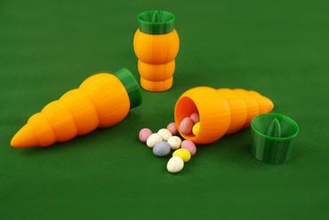 carrot containers your home easter spring egg surprise hunt vegetable squeezed orange greenery green 3d print model - Mito3D
