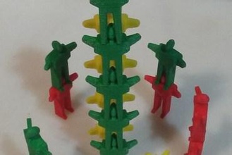 casteller olarak bilinen oyuncaklar castell kale encajar apilar yığın uygun 3d print model - Mito3D
