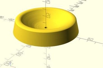 caster wheel cup For your home openscad inkscape 3d print model - Mito3D