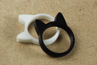 cat ring fashion replicator bearing animal 3d print model - Mito3D