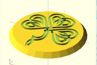 celtic cloverleaf coaster your home knot drink my4777 st patricks day 3d print model - Mito3D