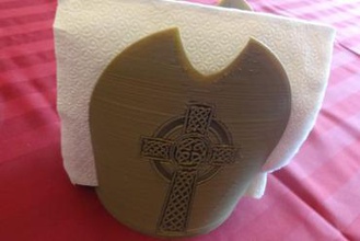celtic cross napkin holder your home 3d print model - Mito3D
