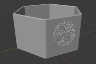 celtic flower pot-mashup Ihre home 3d print model - Mito3D