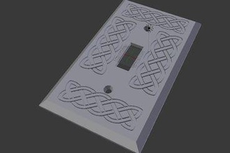 celtic light switch your home 3d print model - Mito3D