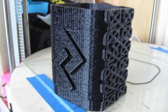 celtic runic pencil holder art openscad cup 3d printer rune 3d print model - Mito3D