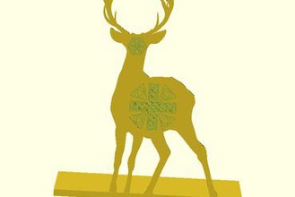 1 celtic geyik ev dekorasyon hayvan av 3d print model - Mito3D