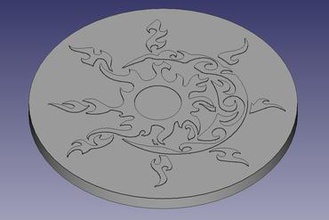 celtic sun moon coaster 3d yazıcı donanımları parçaları 3d print model - Mito3D