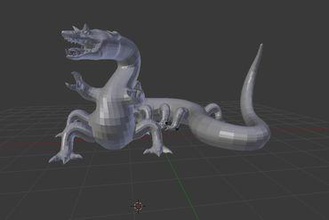 o centi-dragão miniaturas dragão monstro crocidile jacaré réptil rpg tampo de mesa wargaming jogos 3d print model - Mito3D