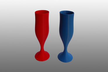 taça de champanhe rodada sua casa vidro 3D print model - Mito3D