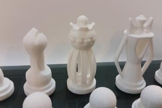 jogo de xadrez - redonda vs blocos jogos 3d print model - Mito3D