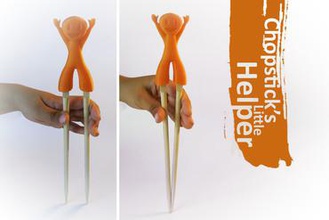 chopstick's little helper your home chopstick sushi chinese japanese retaurant food kids children 3d print model - Mito3D