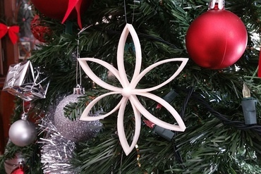 flor de natal do centro bola sua casa férias ornamento coroa flores estrela 3D print model - Mito3D