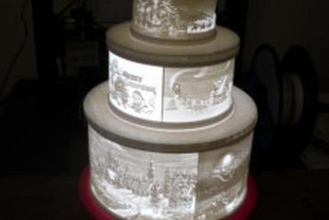 natal lithophane camada de bolo sua casa o luz enfeite 3d print model - Mito3D