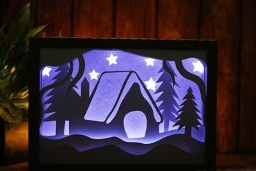 Noel gece faliyet alani sahne ışık Kutu ev süs ışıklar Navidad Lampara Lamba hafif kutu 3d print model - Mito3D