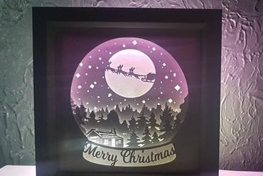 christmas snow globe light box For your home lights ornament lampara lamp lightbox 3d print model - Mito3D