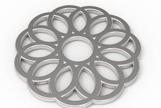 círculo colgantes más en el interior la joyería aretes arete colgante patrón los círculos bastante simple 3d print model - Mito3D
