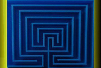 classical square seven path labyrinth 3d printer parts enhancements 3d print model - Mito3D