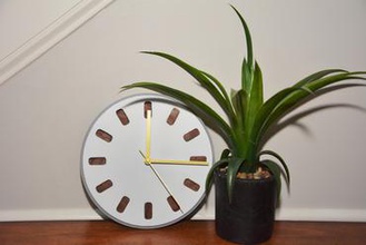 horloge imprimée en 3d moule de béton entièrement corps votre maison l'horloge mur temps décor le 3d print model - Mito3D