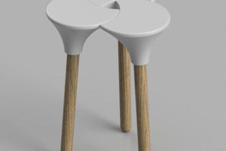cluster - full sized stool your home furniture chair 3d printable 3d print model - Mito3D
