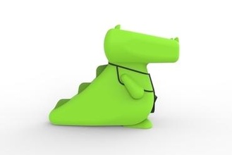 cocobar jouets art jouet coiffeur crocodile 3d print model - Mito3D